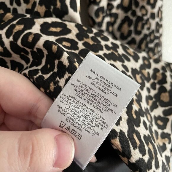 Express Women XS Leopard Print Knit Modern Long Sleeve Longline Boyfriend Blazer - Picture 10 of 12